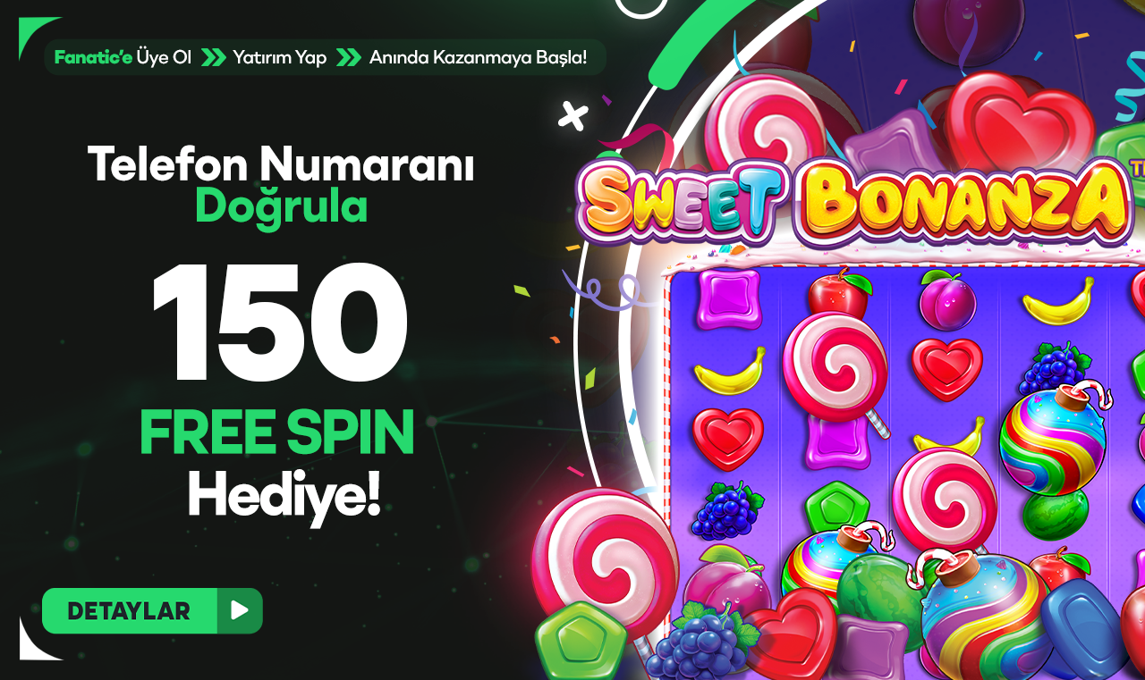 Telefon Numaranı Doğrula 150 FreeSpin Hediye !